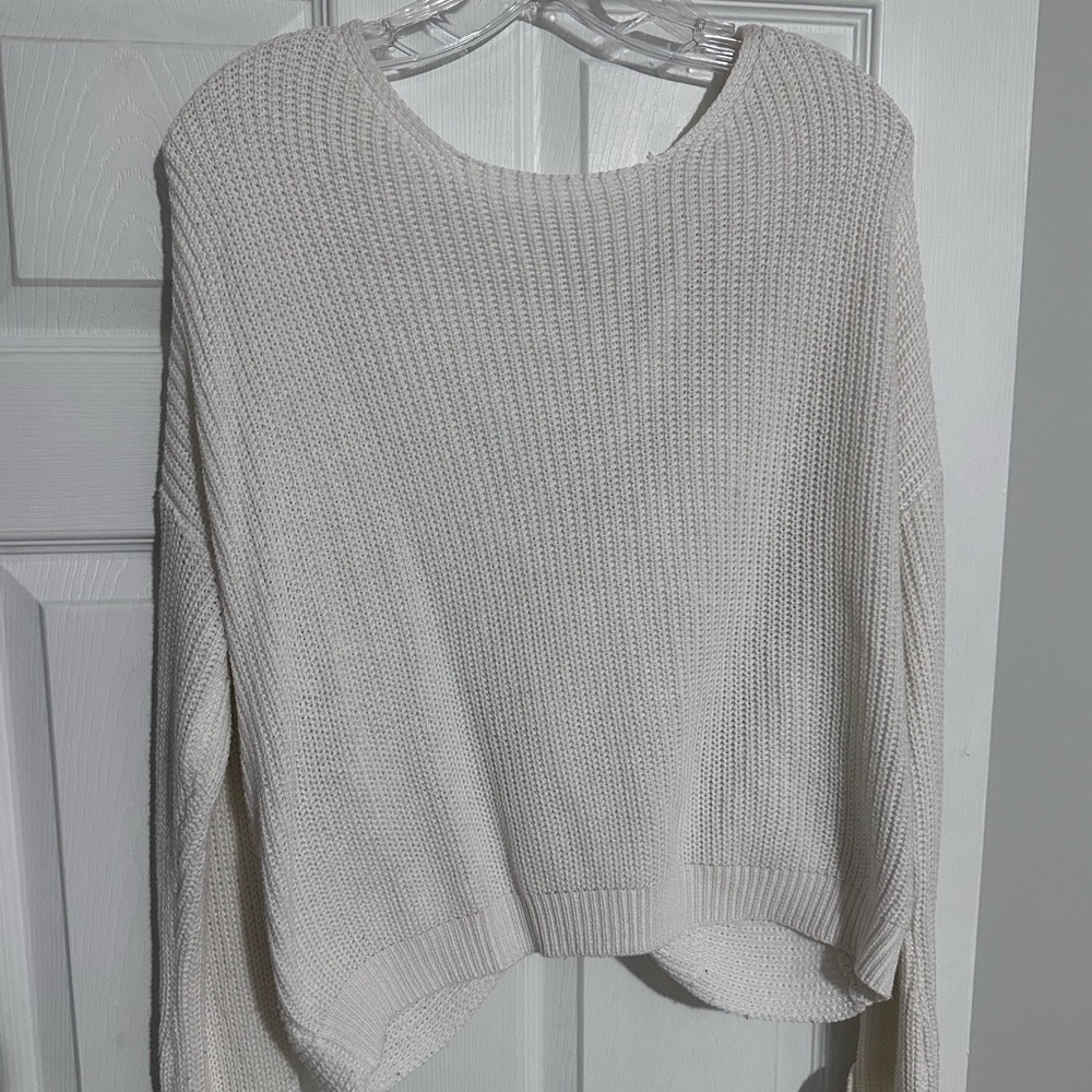 White Sweater - open back